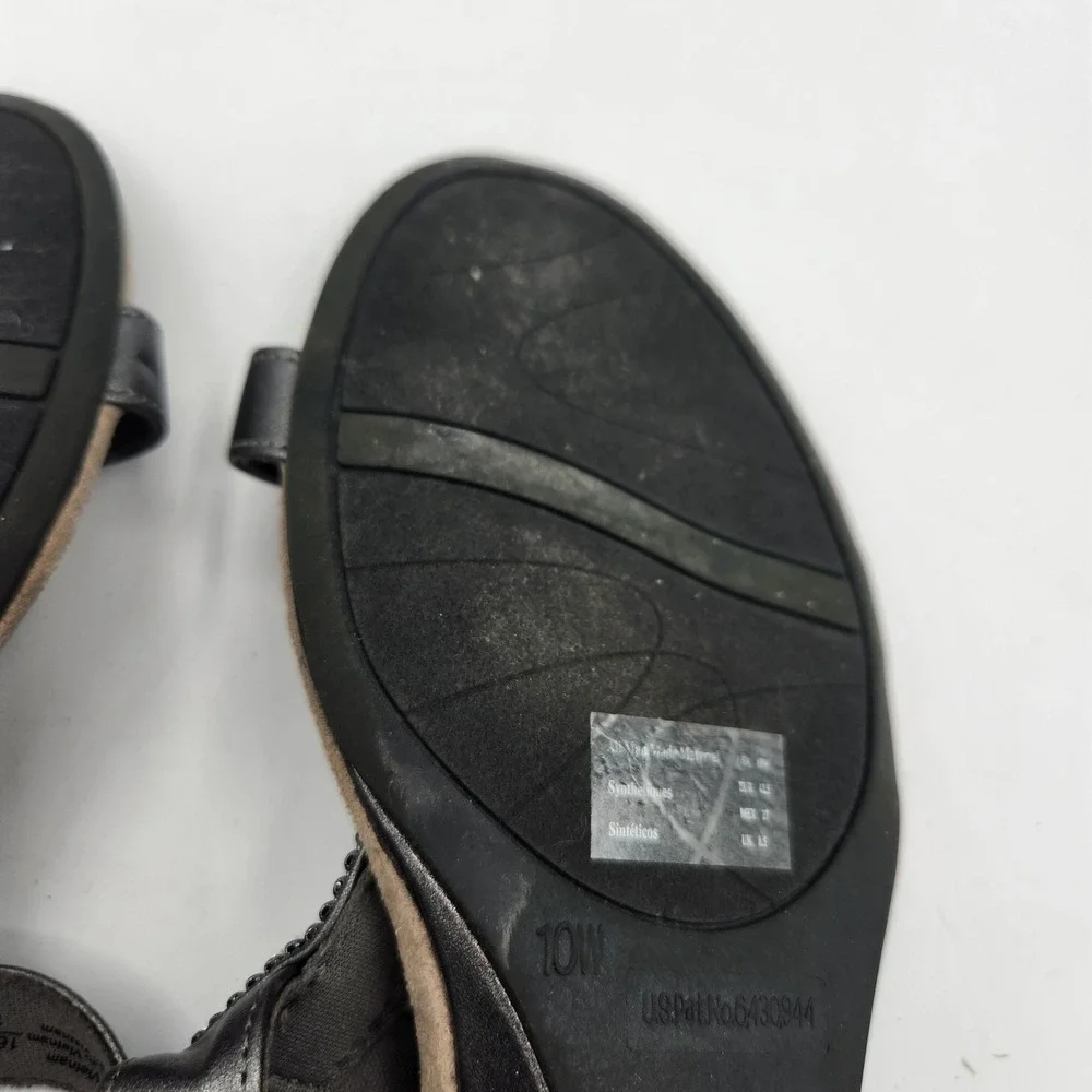 Comfort Plus Predictions Women's‎ Gray Rhinestone Wedge Sandals Size 10W